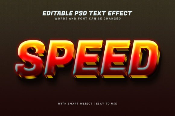 Download Speed 3d Glow Text Effect Editable - Premium Bundle