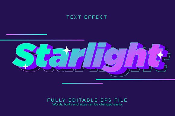 Download Starlight Glow Text Effect Font Type - Premium Resources