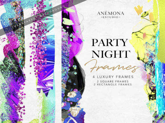 Download Neon Party Borders Clipart - Neon party Collection