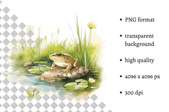 Download Watercolor Cute Frog Individual Clipart - Individual Collection
